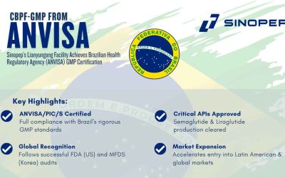 Sinopep鈥檚 Lianyungang Facility Achieves Brazilian Health Regulatory Agency (ANVISA) GMP Certification